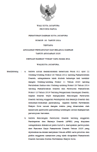 PERDA NOMOR 30 TAHUN 2024 TENTANG APBD TA. 2025